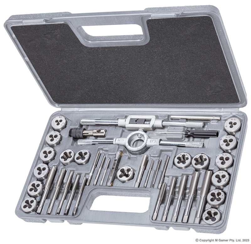 39 Piece Metric and Imperial Tungsten Steel Tap & Die Set